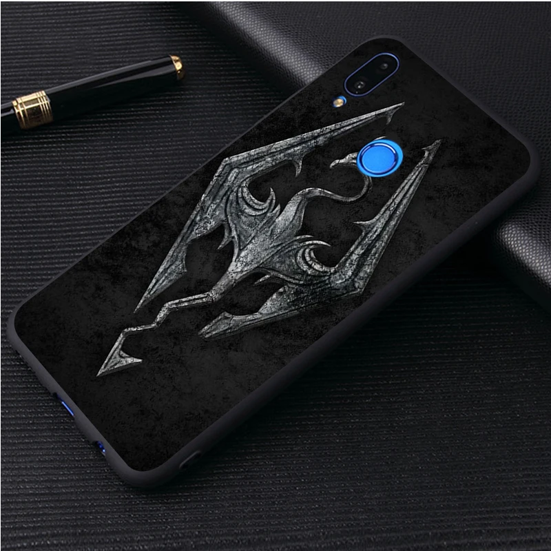 Чехол для телефона с логотипом skyrim черный силиконовый чехол honor 30 20 Pro 8 8X 9 10 Lite Mate |