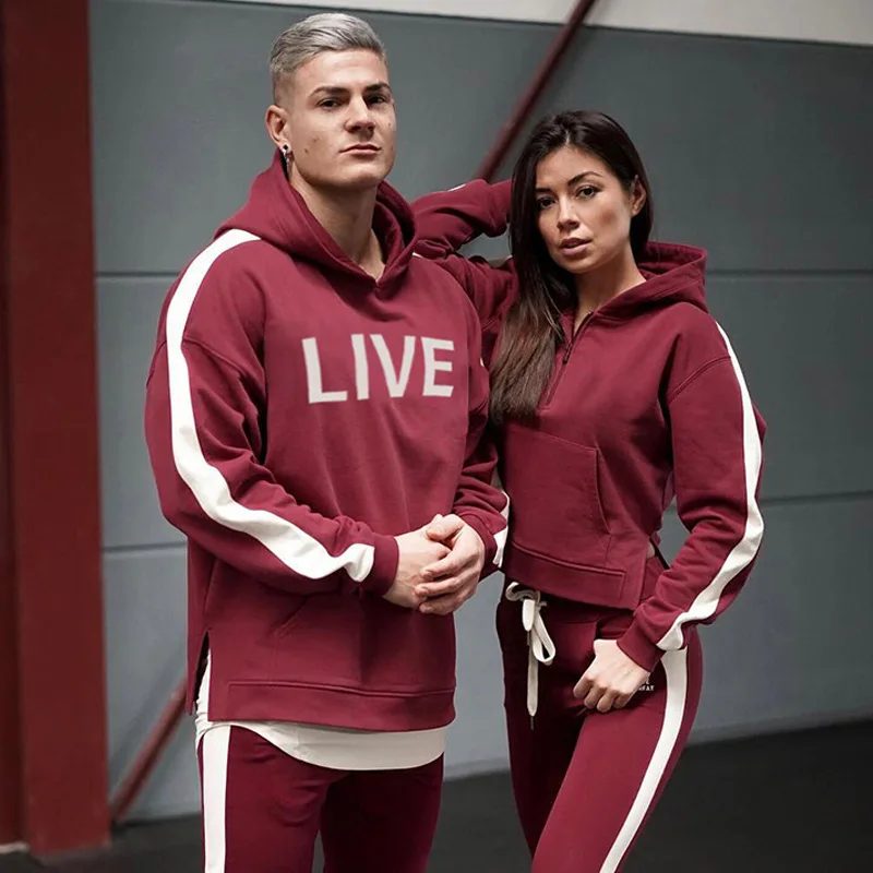 2019 мужские фитнес-толстовки свободный стиль толстовка мужская спортивная одежда