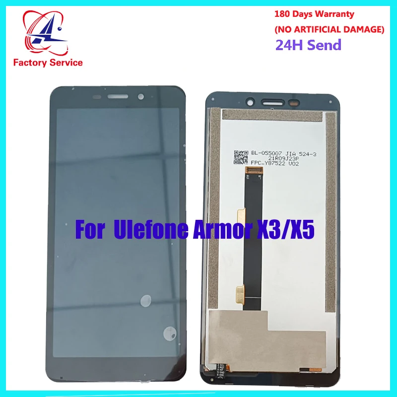 Для 100% оригинального Ulefone Armor X3 &amp X5 ЖК-экран + сенсорный экран дигитайзер сенсор в