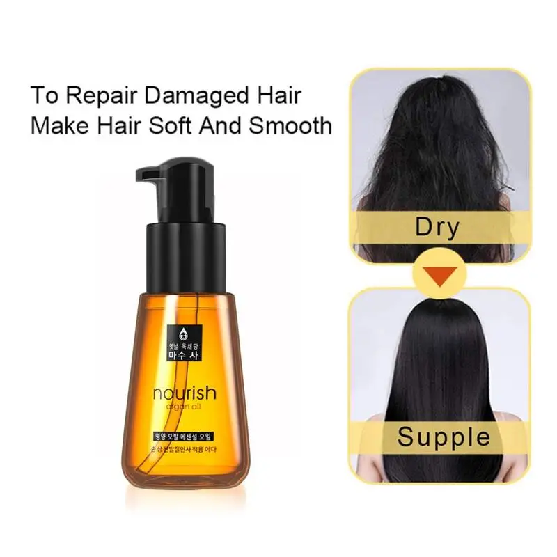 

70ml Morocco Argan Oil Hair Conditioners Care Essence Split Essential Nourishing Damaged Treatment Repair Hair Improve Oil I3B3