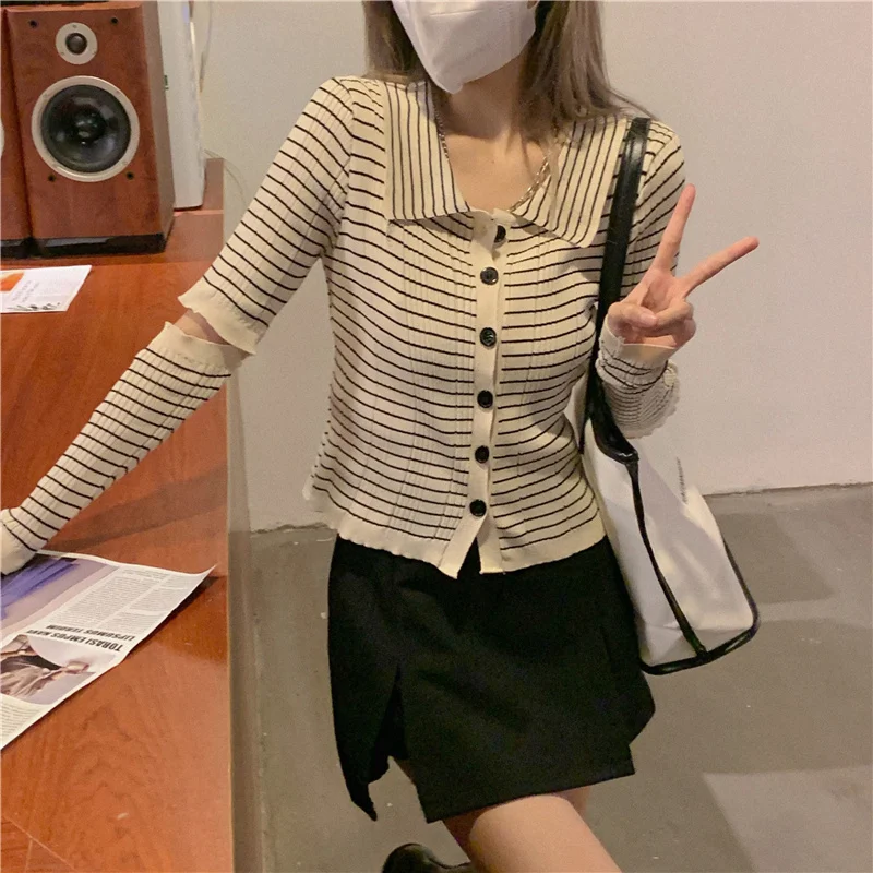 

Price Autumn Striped Knitted Western Style inside