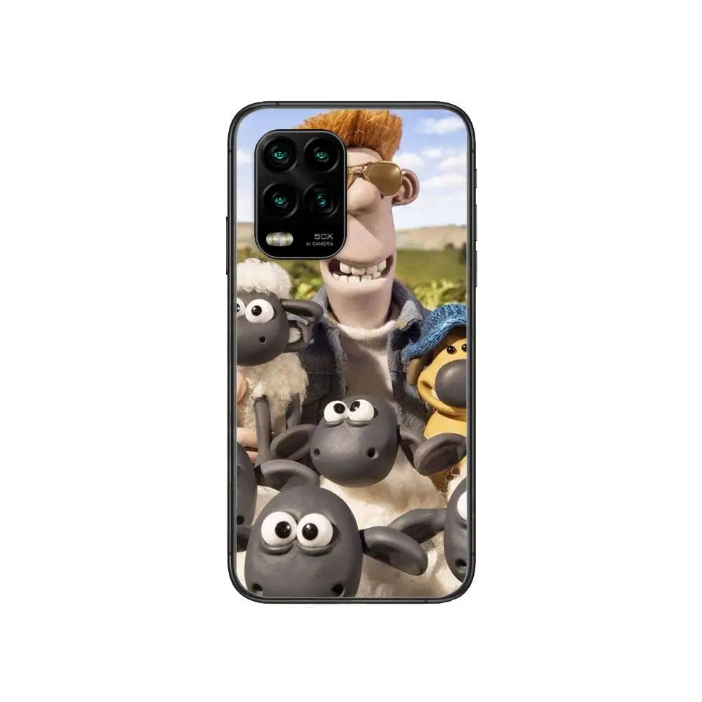 

Sean Cartoon Lamb cartoon Phone Case For XiaoMi Redmi Note 10 9S 8 7 6 5 A Pro T Y1 Anime Black Cover Silicone Back Pre