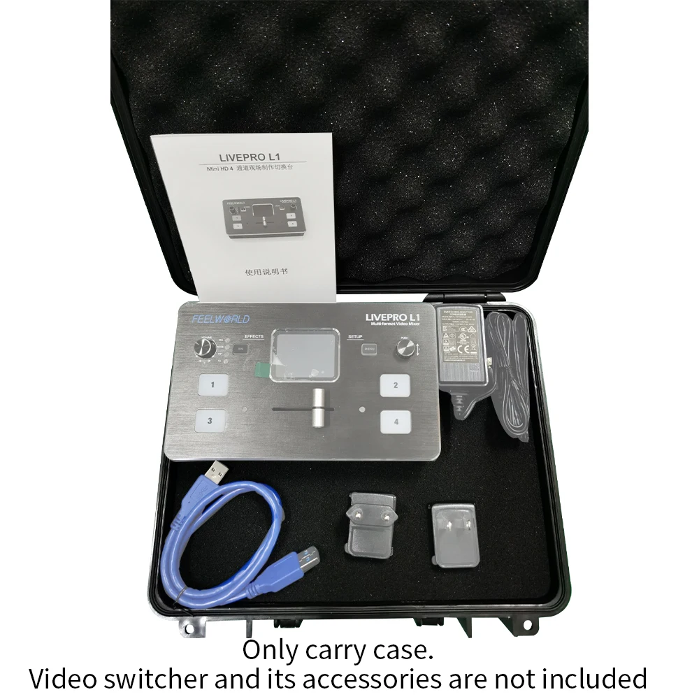 Rígido para Feelworld Caixa de Bolsa Switcher de Vídeo e Seus Estojo Livepro Somente Case. Acessórios Não Incluídos l1 v1