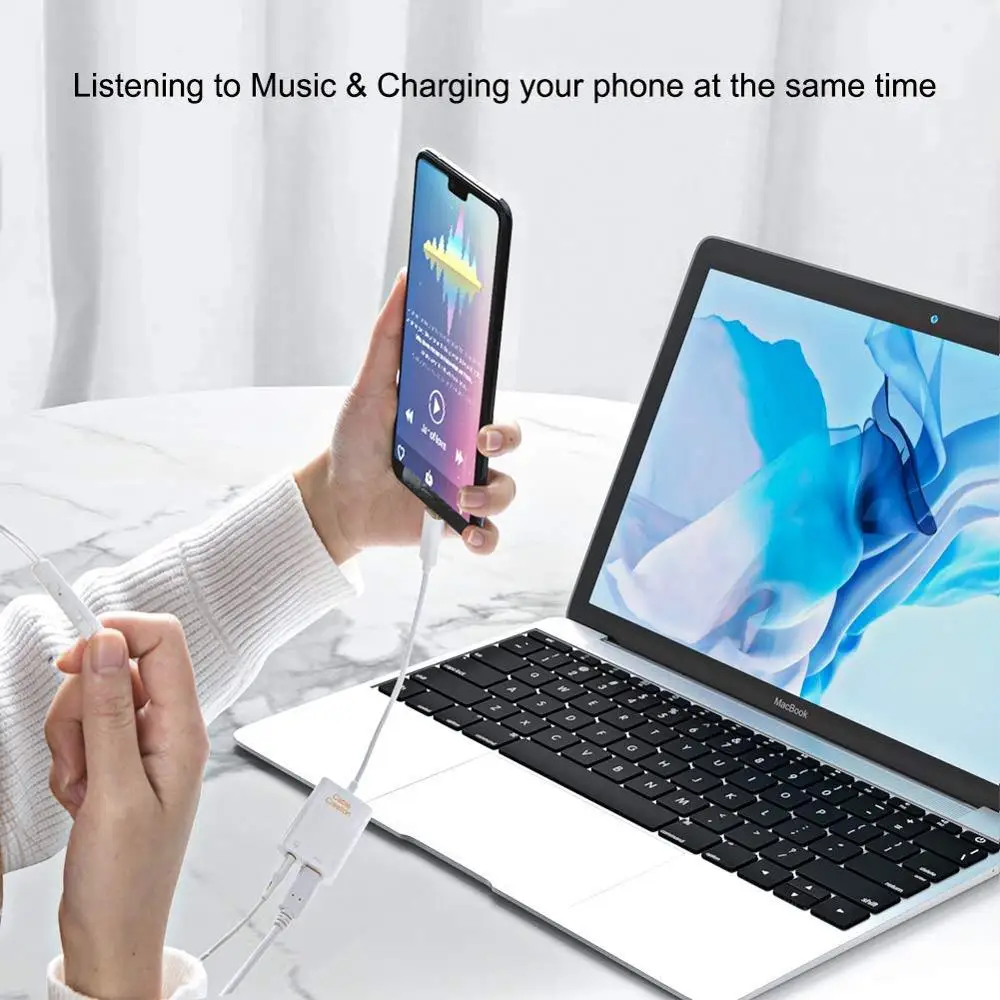 Кабель Переходник USB C на 3 5 мм Aux CableCreation 2 в 1 Тип до разъем для наушников аудио