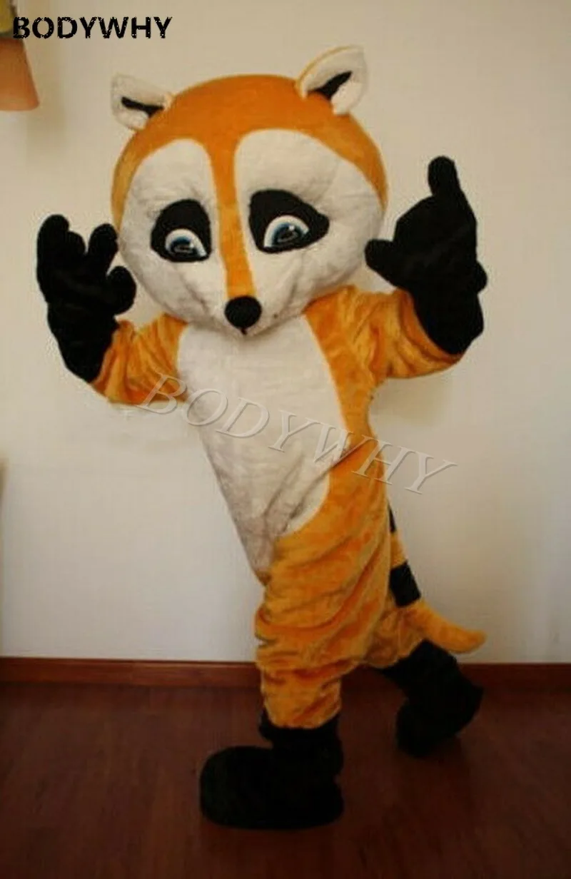 

New Professional Yellow Raccoon Raccon Animal Cosplay Party Fancy Dress Mascot Costume Adult Birthday Party Outfit Mascotte