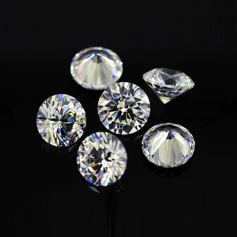 

Loose Moissanite 2ct IJ Color Round Brilliant Cut Beads 8mm VVS1 Excellent Cut Grade Test Positive Lab Diamond Gemstones