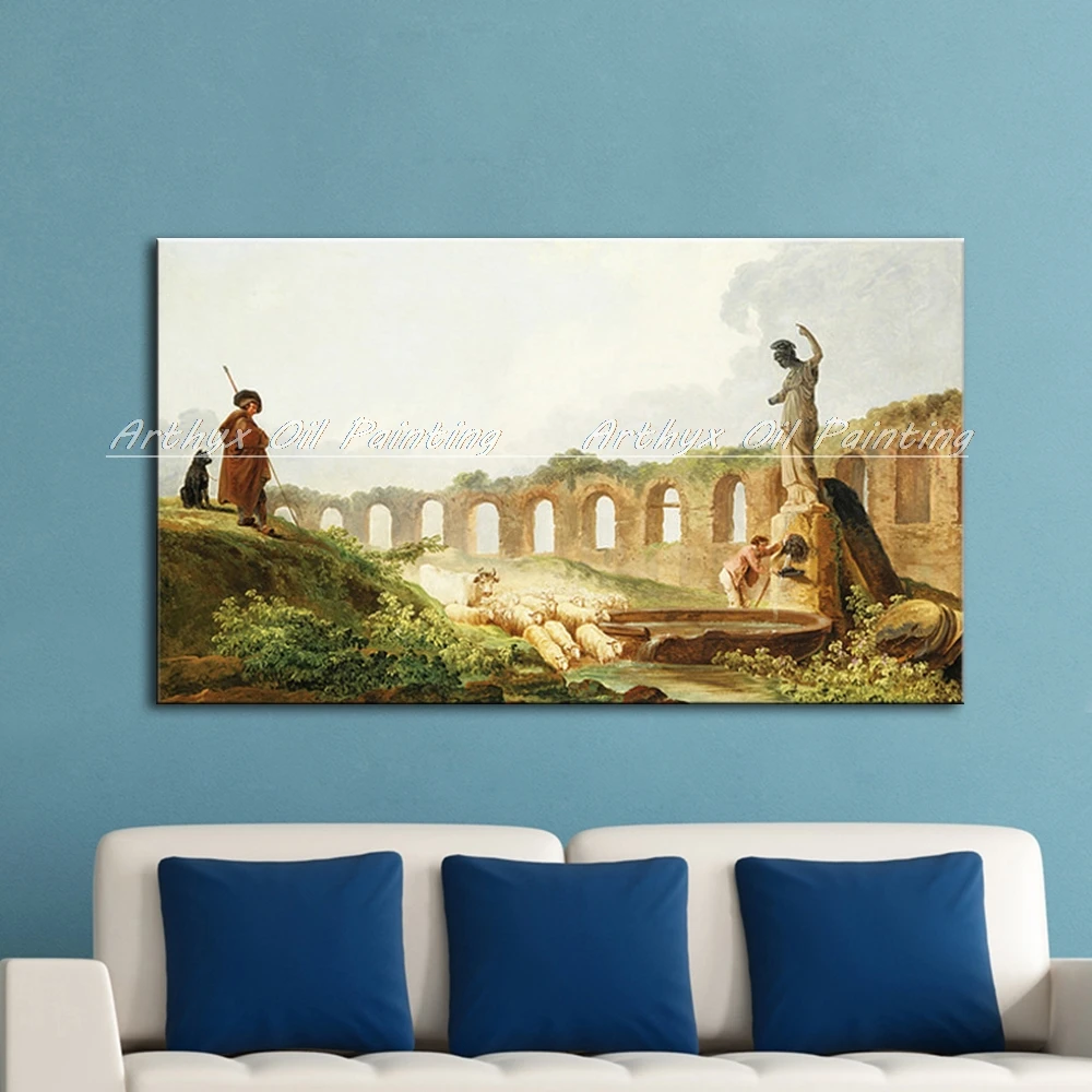 

Arthyx Handpainted Free Range Landscape Impressionist Reproduction Famous Oil Painting On Canvas Wall Art Picture For Home Decor