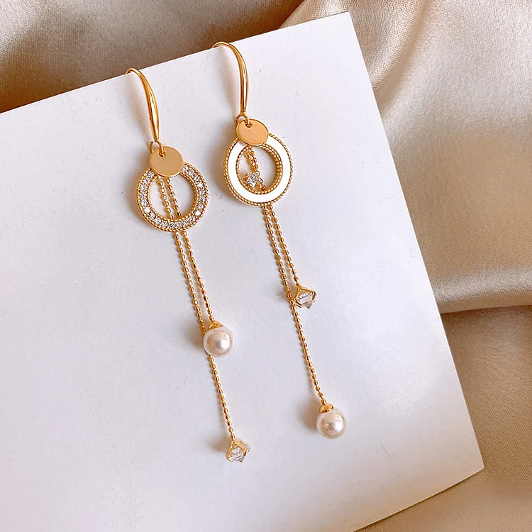 

Lady Unusual Earrings 2020 Trend Drop Earing Zircon Jewelry For Women Stainless Steel Earrings Geometric Earrings For Womens