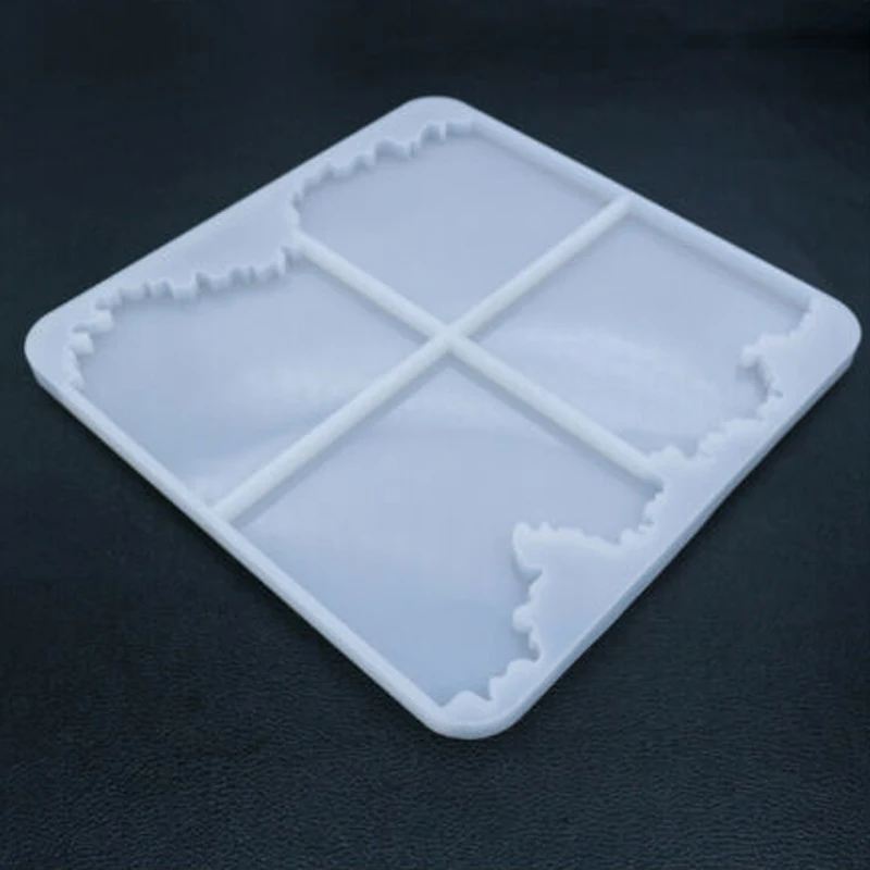 Нерегулярный край силиконовых каботажных форм в форме морской волны зеркальный