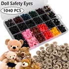 1040 шт 6-14 мм Пластиковые безопасные глазки носы коробки для плюшевого мишки куклы игрушки животные ремесла разноцветные куклы аксессуары игрушек для кукол