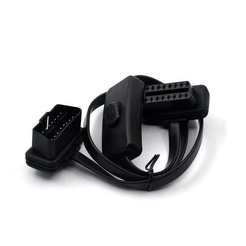 Разветвитель OBD 2, удлинитель от 1 до 2 с переключателем, Y-образный штекер, два порта-гнездо, ELM327, автоматический диагностический разъем