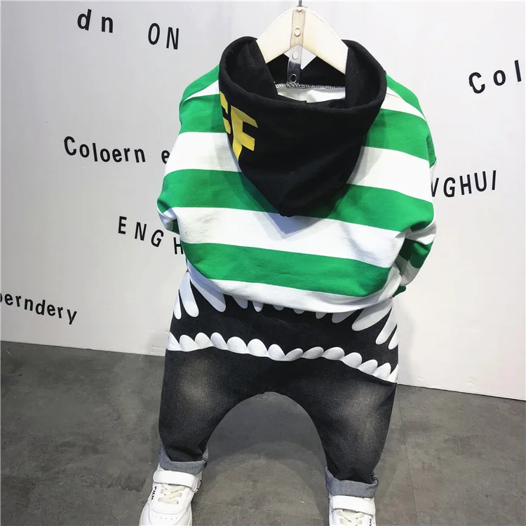 Комплект из 2 предметов для мальчиков Повседневная Толстовка + штаны комплекты