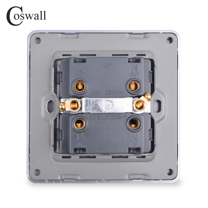 COSWALL 20A роскошный переключатель с неоновым индикатором высокой мощности кухонный водонагреватель вкл/выкл настенный выключатель Кондиционер Переключатель