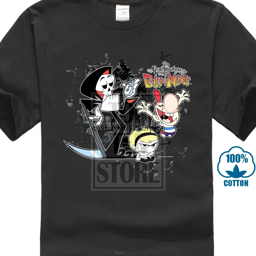 The Grim adventures Of Billy Mandy spplatter Cast Лицензированная футболка для взрослых с героями