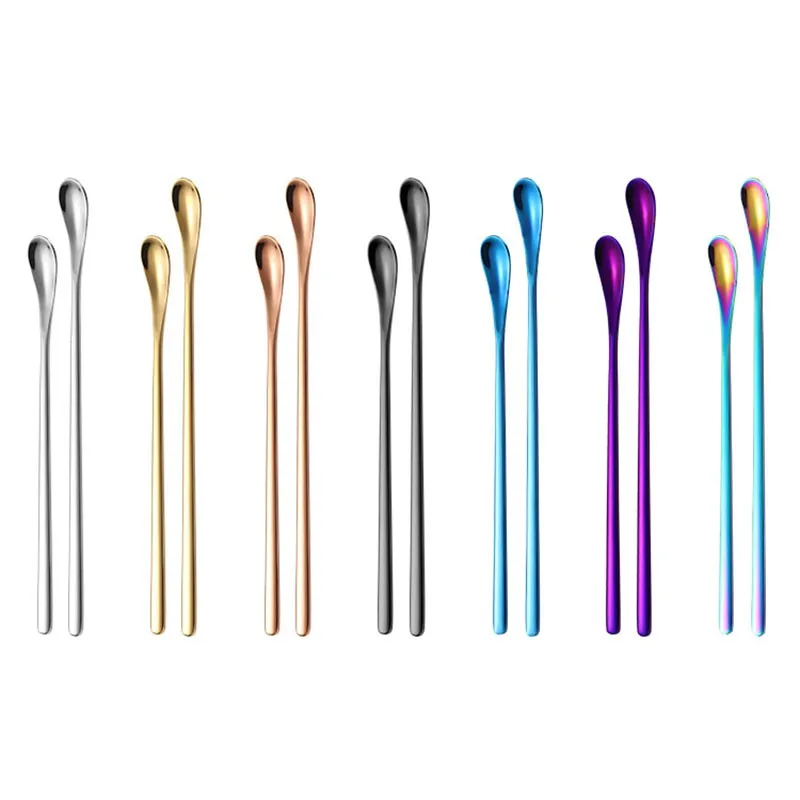 Десертная ложка для мороженого в японском стиле из нержавеющей стали с длинной