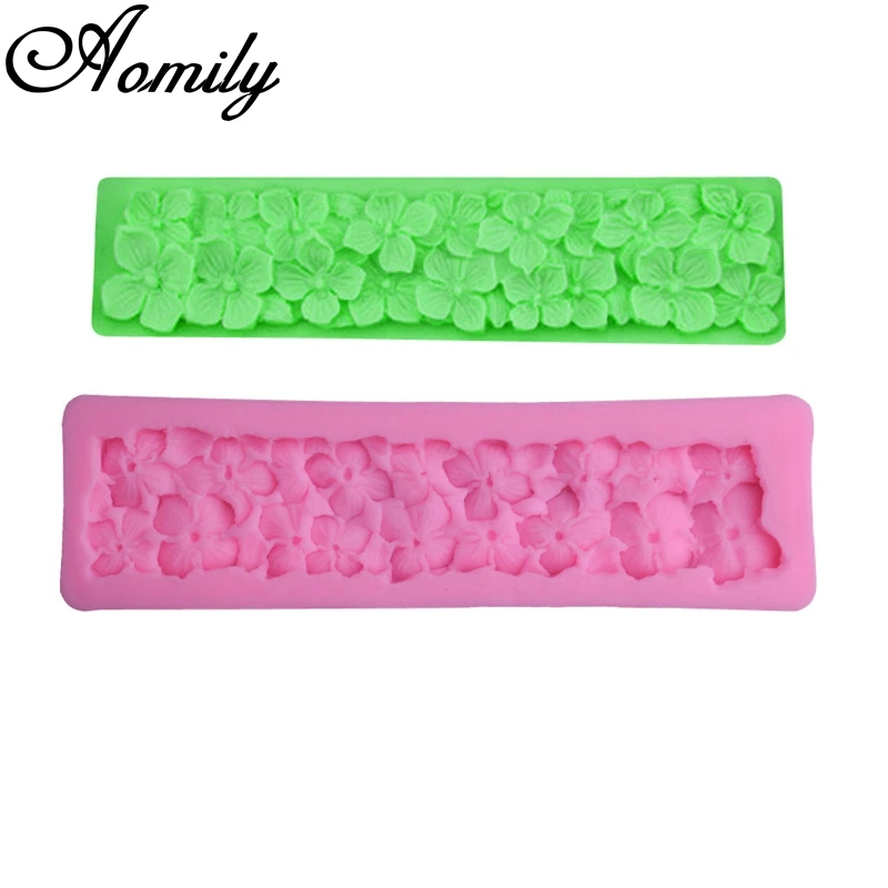 Aomily Clover Flower Skirt Cake Mold Wedding Cake Silicone Fondant Mold Mousse Brim Decor Sugarcraft Icing Mat Pad Pastry Baking
