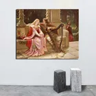 Настенная Картина на холсте с изображением рыцарей Эдмунд Блэр Лейтон, плакаты, современная картина, настенные картины для гостиной, домашний декор