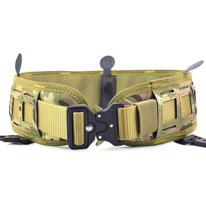 New Laser Cutting Tactical Waist Belt Water Resistant Adjustable Training Waistband Support for Molle System