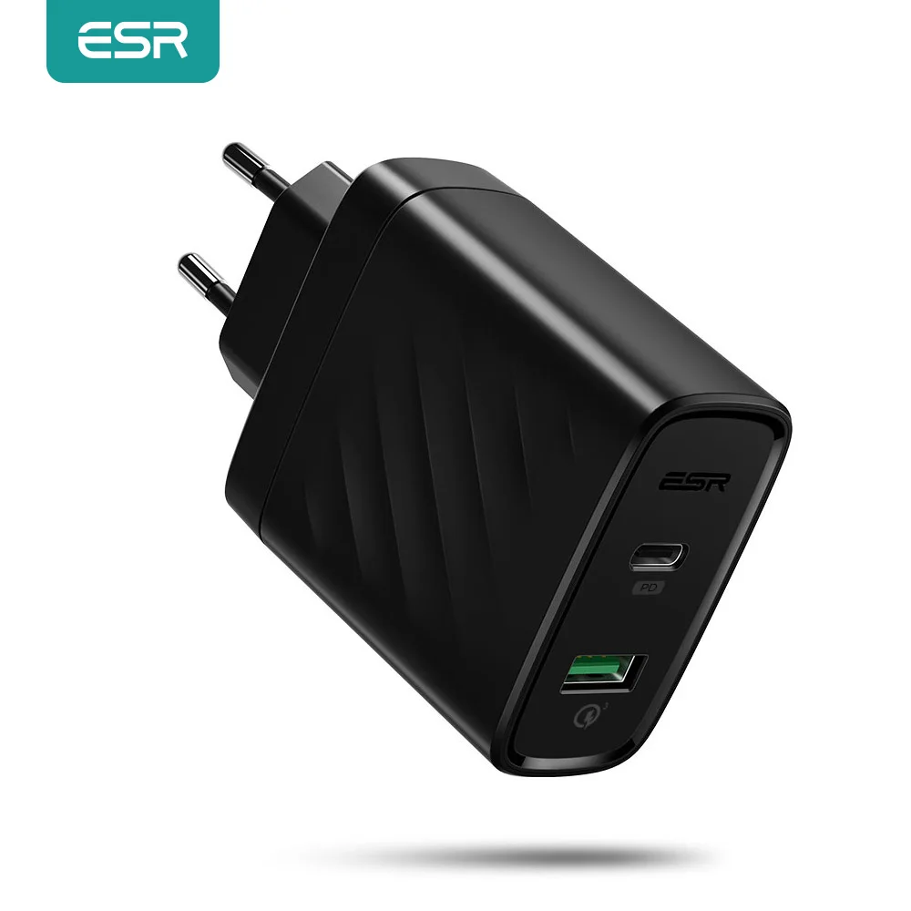 ESR USB C PD зарядное устройство 36 Вт Быстрое для iPad iPhone 11 X XR XS Max SE 2020 портативное