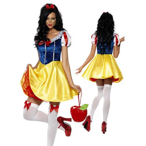 Сексуальный костюм Белоснежки для взрослых Пурим карнавальное костюмы на
