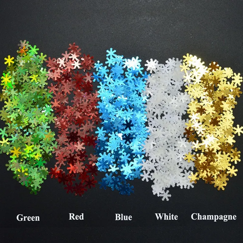 1 коробка Маникюр 3D дизайн ногтей Рождественская Снежинка блестящие наклейки для