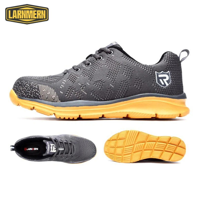 LARNMERN/Рабочая обувь со стальным носком Летняя дышащая Уличная Нескользящая