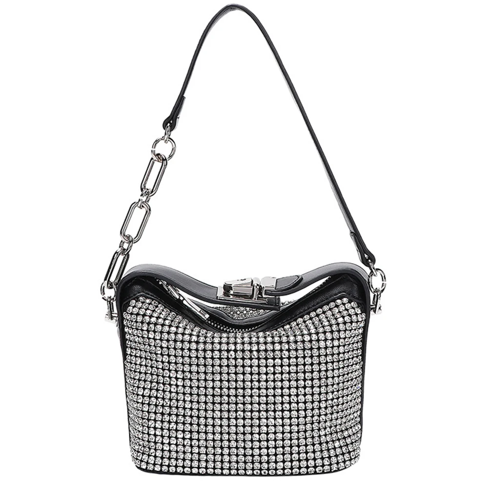 

Diamond Designer Handbags For Women 2021 Fashion Chains Shoulder Bags Lady Classic Style Boston Flaps Female Luxury Brand Purses