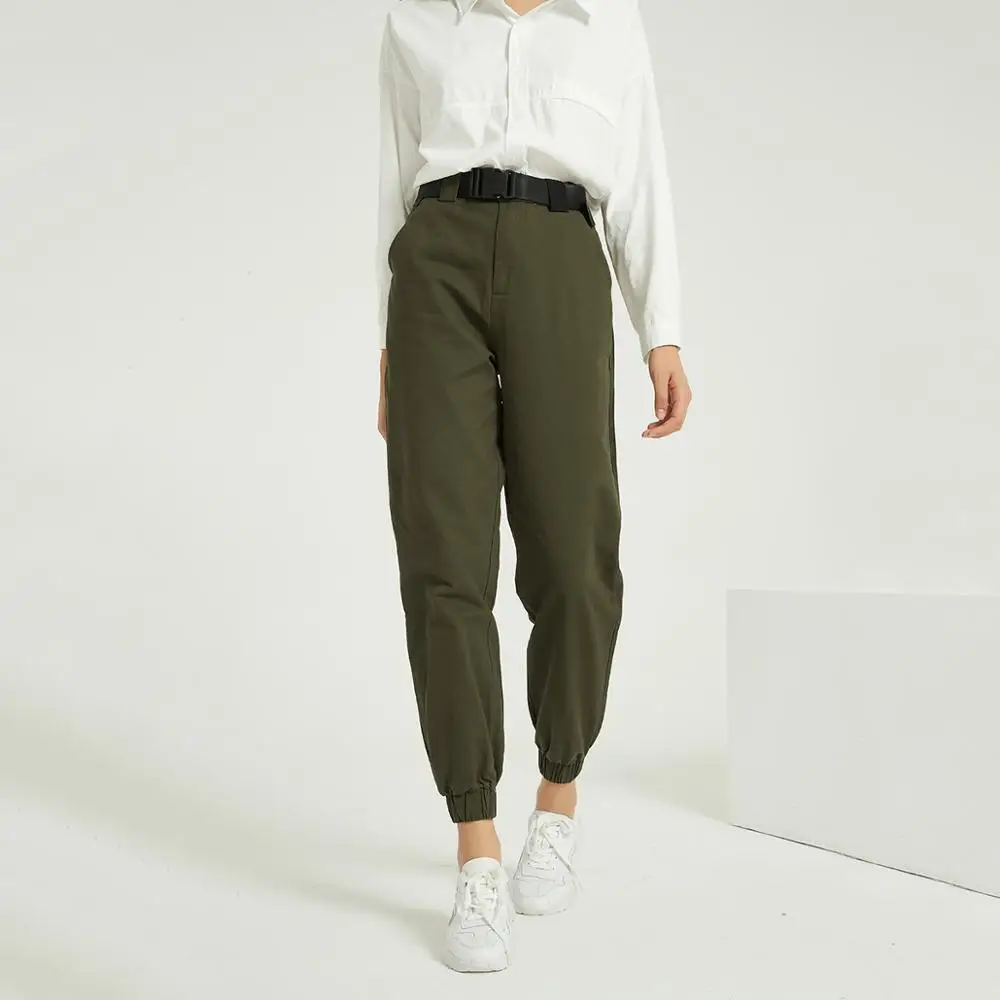 Брюки-карго женские весенне-осенние с высокой талией | Женская одежда