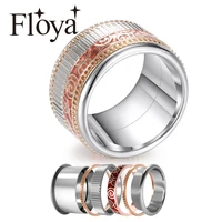 floya boho rings rotatable interchangeable stainless steel rings gear accessories for women layers filled ring anilles