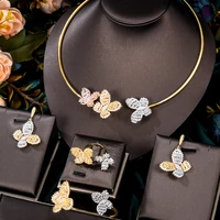 soramoore high quality luxury butterfly necklace earrings bracelet ring party jewelry set for women bridal wedding party gift
