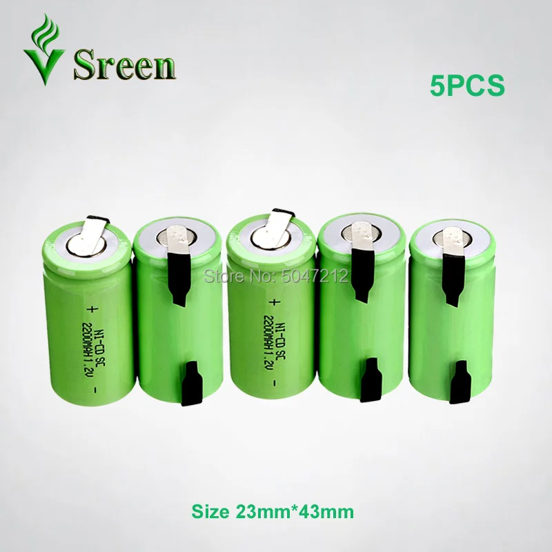 SC 2200mAh 1 2 V NI CD аккумуляторная батарея с никелевым листом DIY для Subc аккумуляторных