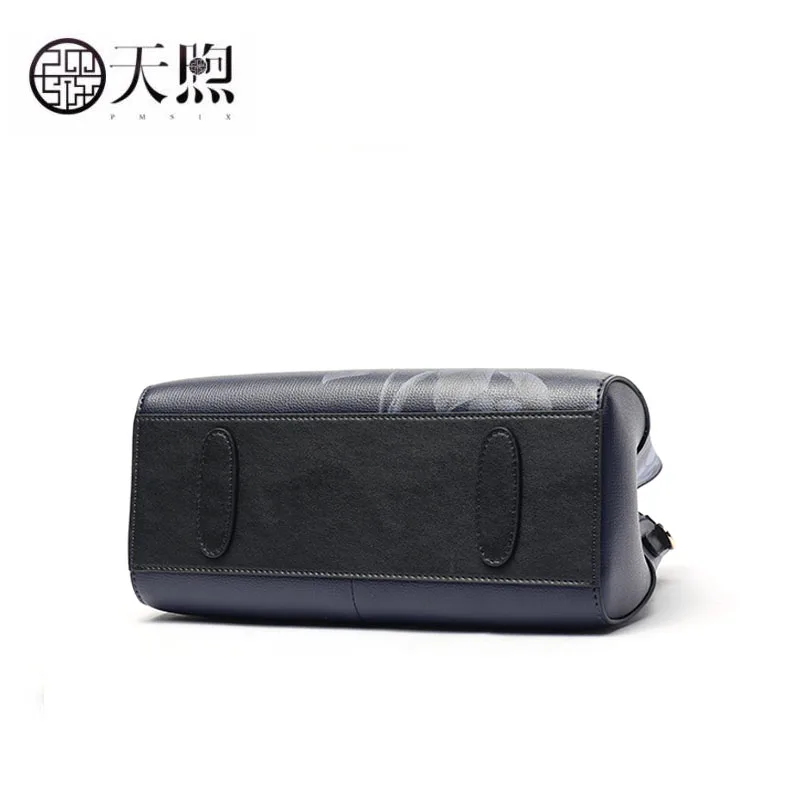 Pmsix 2020 новые женские кожаные сумки качественная сумка из воловьей кожи с принтом