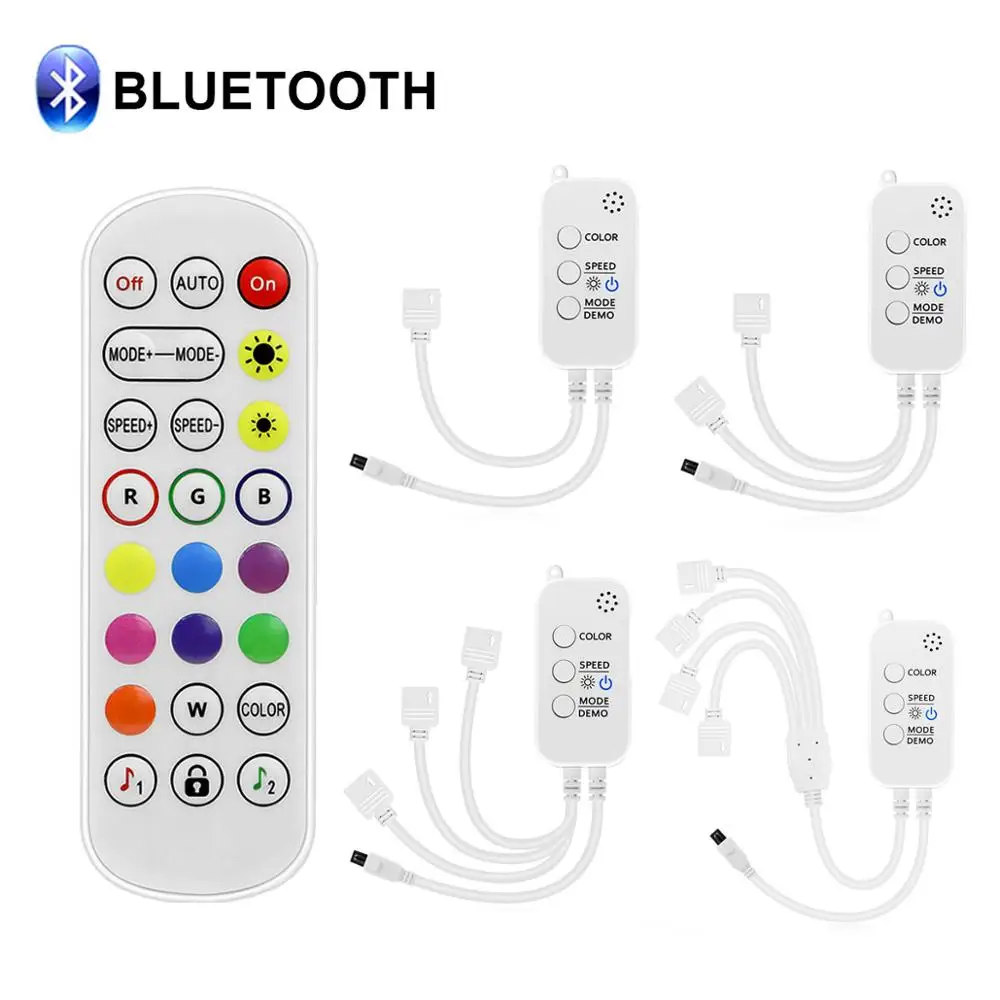 Светодиодный контроллер Bluetooth для RGB светодиодный светильник 5 в пост. Тока 12 В 24