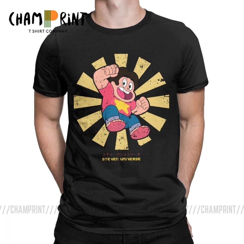 Футболки Steven Universe мужские хлопковые футболки со звездой драгоценными камнями