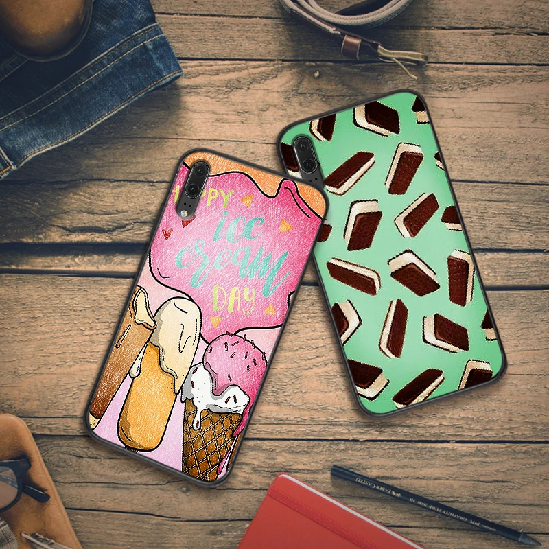 Ice cream wallpaper Soft Silicone Phone Case For Huawei P10 P20 2019 P8 P9 Mini P30 LITE for P Smart Z 2018 Pro Coque | Мобильные