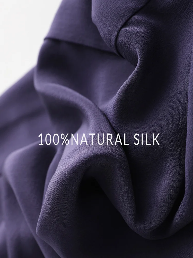 Фото SuyaDream женские широкие брюки из 100% натурального шелка, однотонные, с эластичной талией, длиной до щиколотки, 2022, офисные, весна-осень, шикарные... №5