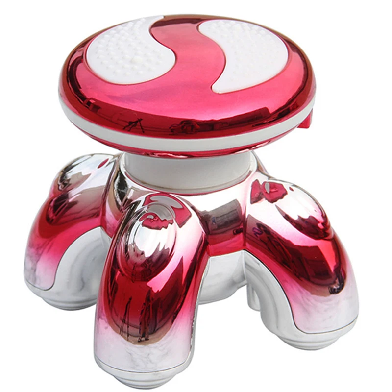 

Luminous Neck Massager Mini Body Massage Electric 4 Corner Heated Vibration Massage Device Leg Waist Back Muscle Relax Tool