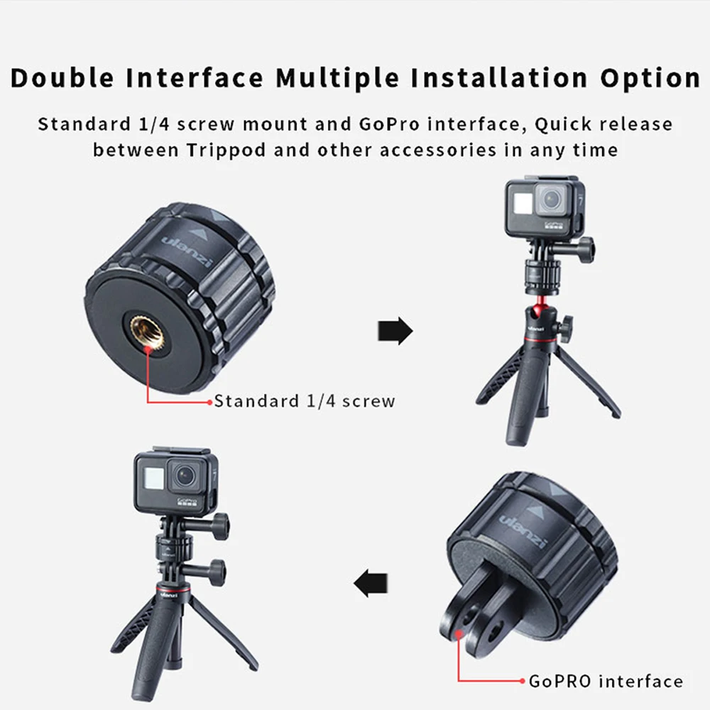 Ulanzi GP 4 Quick Release магнитное крепление основания GoPro и 1/4 ''крепления для штатива
