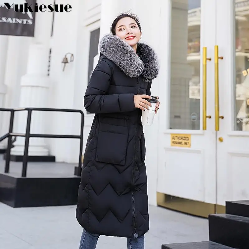 Женская длинная парка с капюшоном зимняя теплая мехом 2019|Женские парки| |
