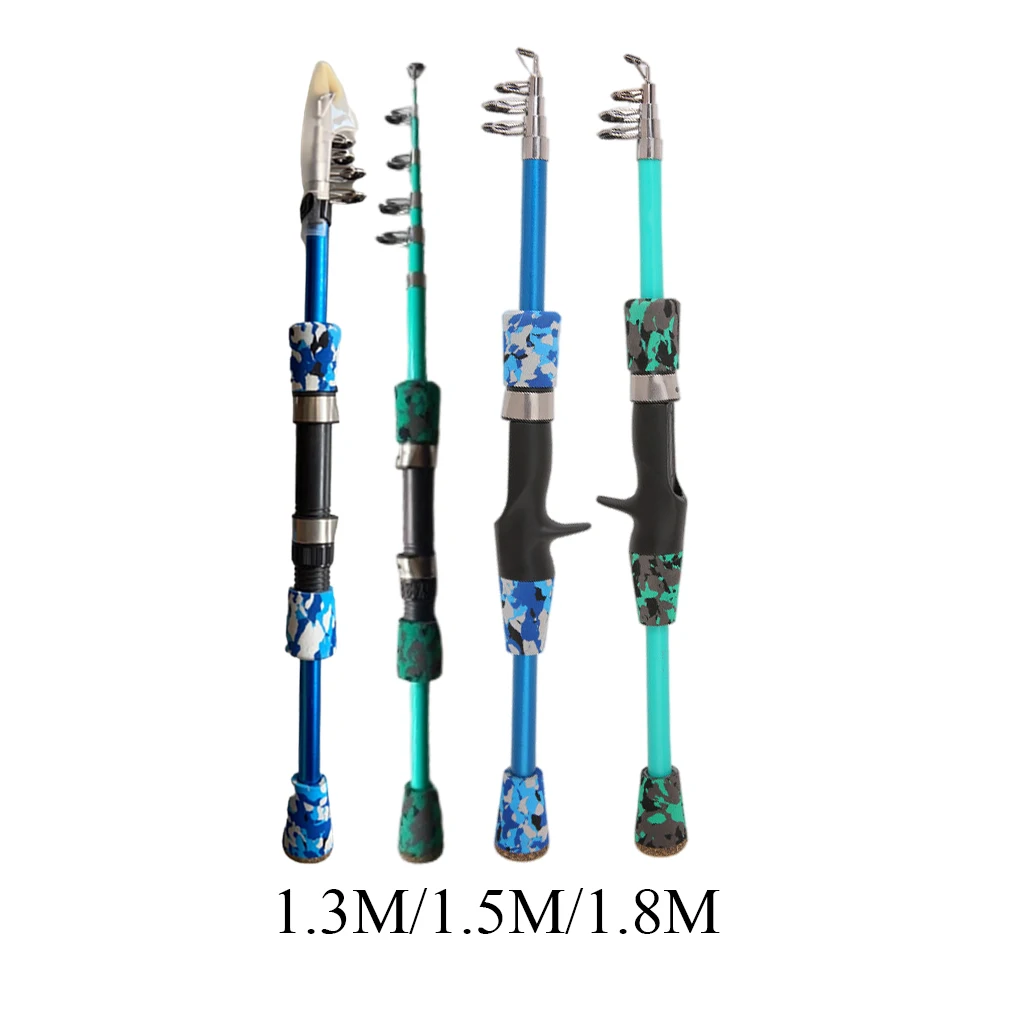 

Retractable Portable Short Fishing Rod 1.3m/1.5m/1.8m Ultralight Fish Rod Outdoor Telescopic Mini Sea Fishing Pole
