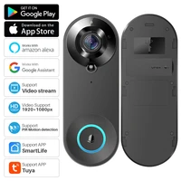 tuya smart video doorbell camera 1080p wifi video intercom door bell camera two way audio works with alexa echo show google home
