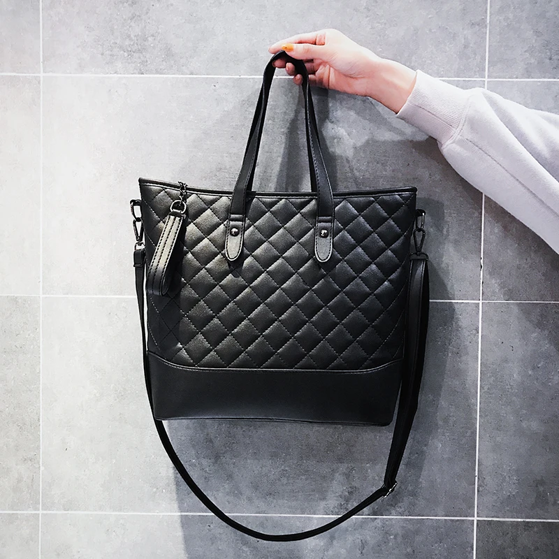 2019 большая сумка на плечо женские дорожные Сумки из искусственной кожи стеганая