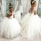 Милые Платья с цветочным принтом для девочек, винтажные платья принцессы с аппликацией для дочери, милые детские платья для официального причастия