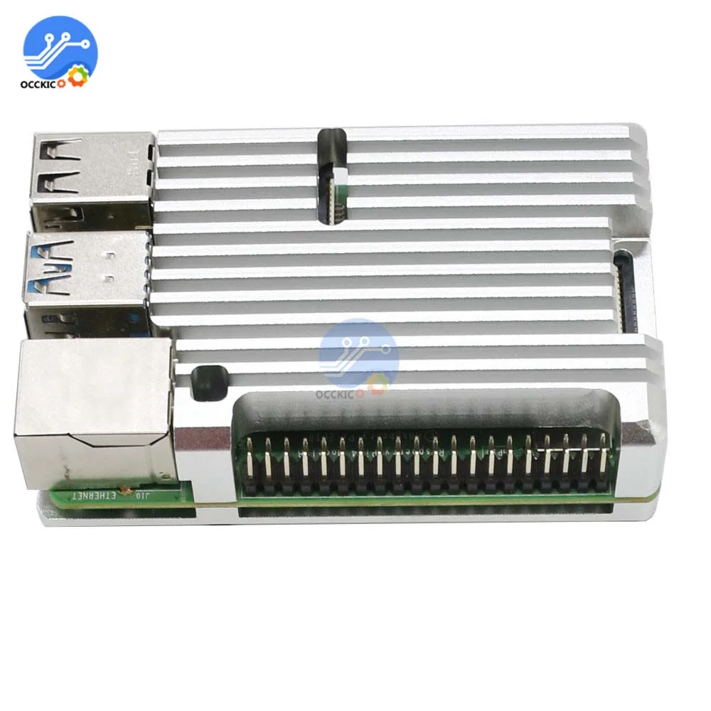 Для Raspberry Pi 4 CNC чехол из алюминиевого сплава защитный с вентиляторами для