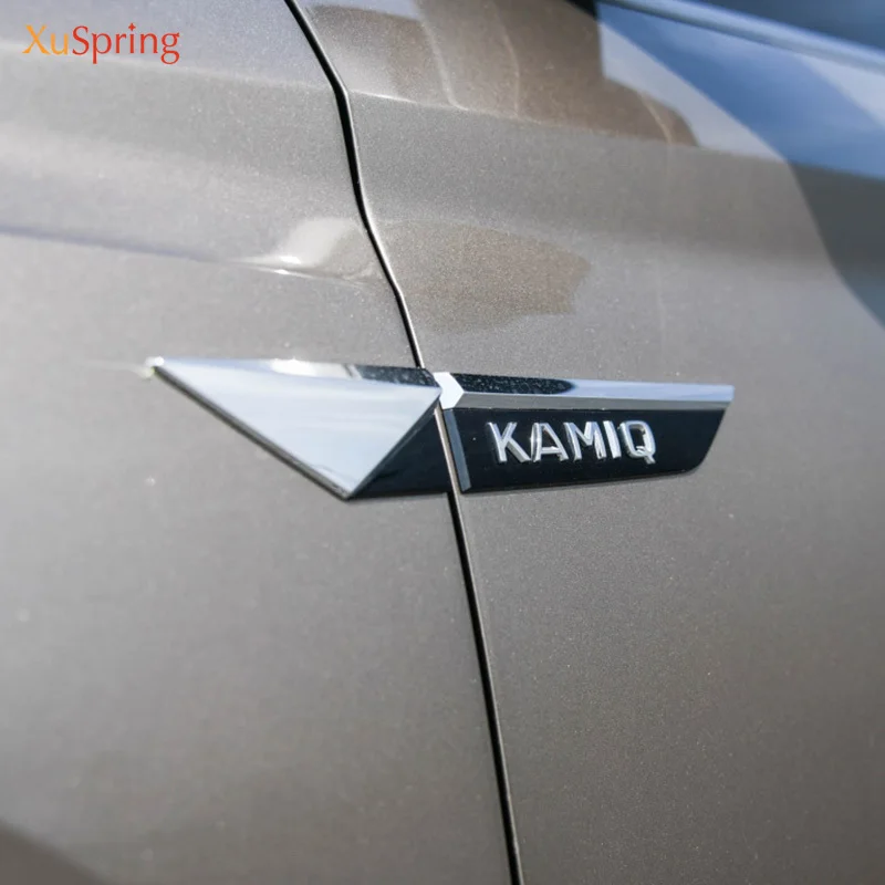 Для Skoda KAMIQ 2019 2020 2021 оригинальный значок эмблема крыла двери бокового брызговика