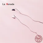 Висячие висячие серьги La Monada для женщин, серебро 925, женские длинные корейские висячие серьги с бабочкой, минималистичные женские ювелирные изделия