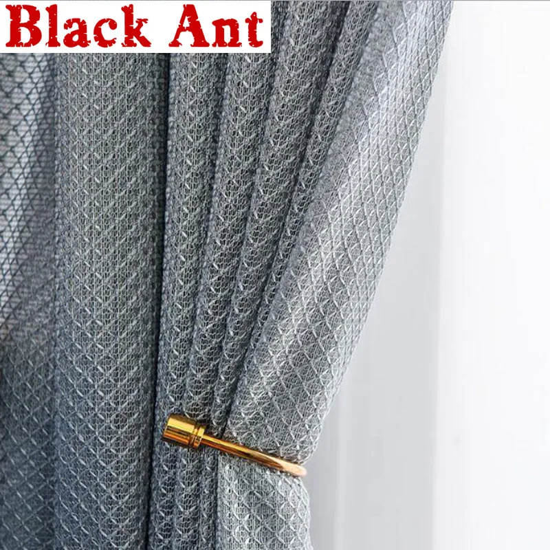 Nordic серый геометрический полые затемняющие шторы для Гостиная нежной вуали окна