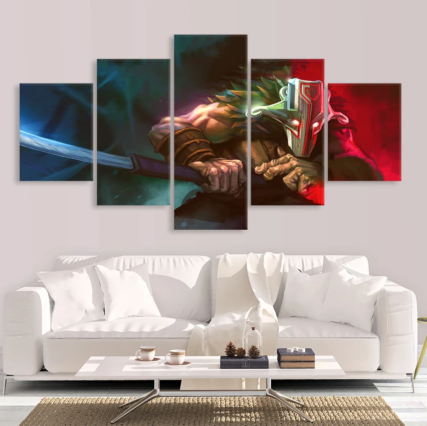 Современные картины на холсте модульный игровой плакат 5 шт. 2 DotA Juggernaut настенное