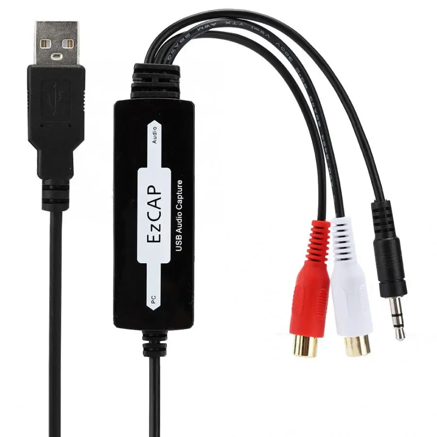 USB Audio Capture Card Stereo Acquisition 3.5mm Interface for Windows XP/for Vista/7/8/8.1/10 | Электроника
