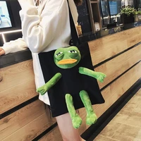 frog cartoon womens handbag panther funny shoulder bag cute plush doll girl tote female casual shopping party canvas tote bag